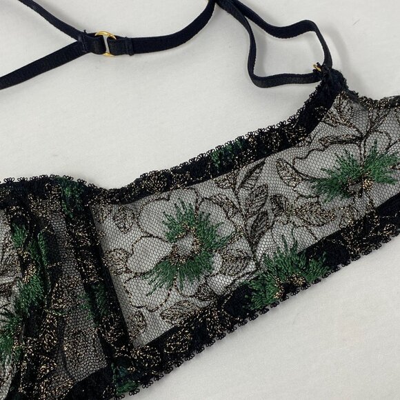 Agent Provocateur Castalia Black Gold Bra 36B - Picture 12 of 16